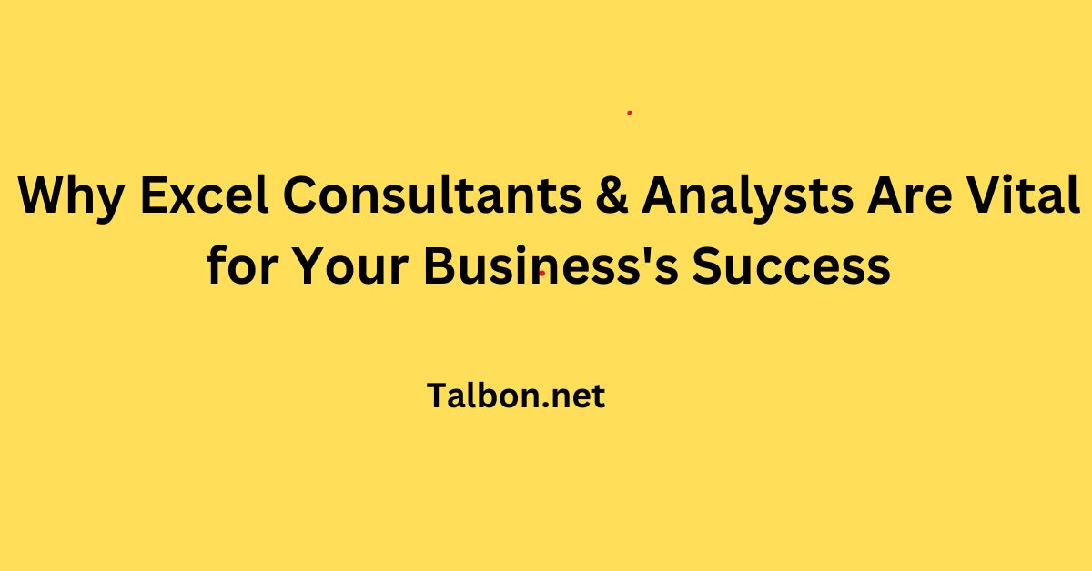 Why Excel Consultants & Analysts Are Vital for Your Business's Success